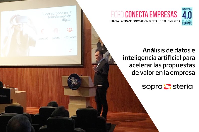 SopraSteria_ES's tweet photo. "La Inteligencia Artificial debe tenerse en cuenta como uno de los grandes elementos disruptores y estar en el foco de las empresas" Manuel Castro, Project Manager de Sopra Steria en el foro #ConectaEmpresas de @JuntaEx_Empresa
#transformacion_digital
#Industria40 https://t.co/pqfCFOd8ek