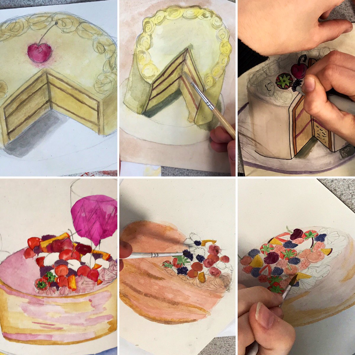 Year 10’s are working really hard to complete their Tom Hovey inspired cake illustration they started in lesson this morning <a href="/ArtBDB/">BDBART</a> <a href="/BDBSchool/">Bishop David Brown </a> #ProudOfBDB