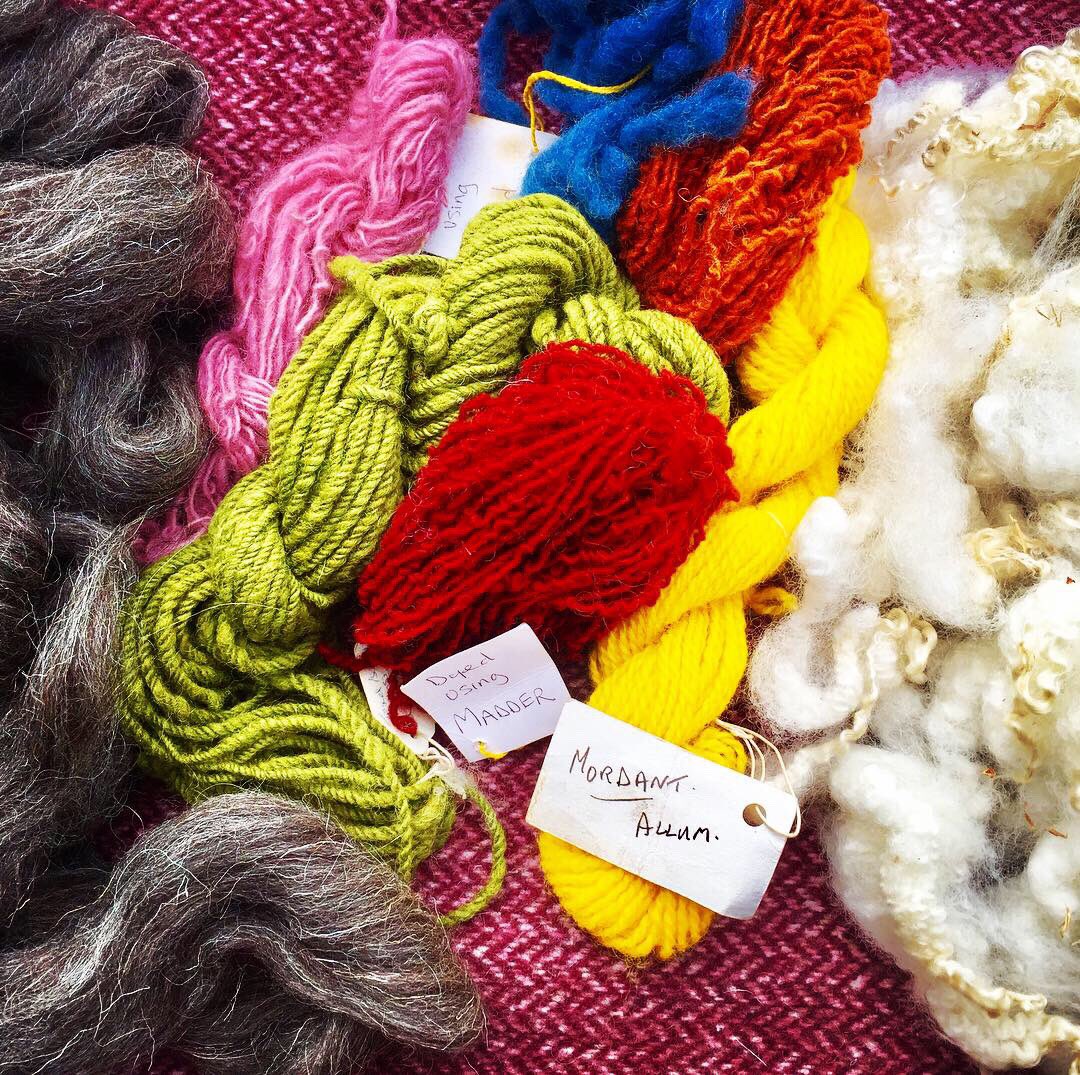 michelle_barja's tweet photo. Yesterday’s weaving workshop, at Hands on Heritage. We talked about where the children’s clothes and materials come from, and how clothes might have been made in the past. We looked at fleece, shears, spindles and plant dyed wools.  Then the children wove their own bracelets. https://t.co/lw3P4GezhX