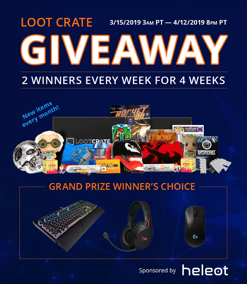 GymMou5e's tweet photo. Win free @lootcrate! @goheleot is giving away tons of Loot Crate goodies + the chance to win a grand prize. More deets here: #giveaway #win https://t.co/A261JMaUgl https://t.co/j3VDFLUsf9