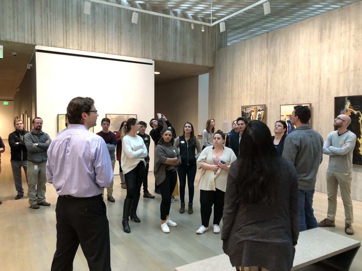 DavisPartner's tweet photo. Our Lighting Studio coordinated with the Clyfford Still Museum (@Still_Museum) for a private tour for us and @CUBoulder design students. Thank you for such a wonderful and educational experience! #Thankyou #WonderfulTime #DavisLighting #NightAtTheMuseum #Art #Museum https://t.co/9eGCaABQz7