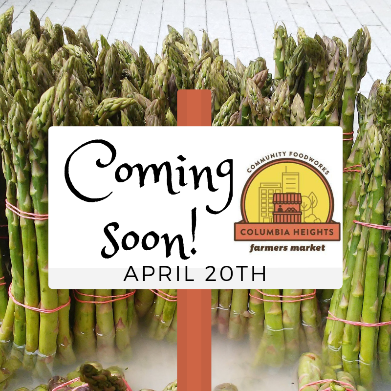FRESHFARMCoHi's tweet photo. Did you know #asparagus is a sign of #spring? Here’s another sign: We are ONE MONTH from opening day of market (April 20th)!  #communityfoodworks #cfw #cfwmarkets #farmersmarket https://t.co/fsW2CvrRHw