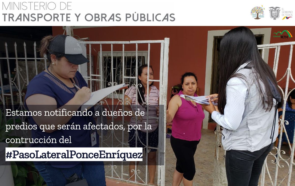 ConsurR7H's tweet photo. ¡Buenas noticias!

Aproximadamente un centenar de propiedades serán afectadas para la ejecución de la obra, debido a ello, sus dueños recibirán indemnizaciones.

#PonceEnríquez #PasoLateral #Notificaciones #MTOP #ConsurR7H https://t.co/xkKU016sw6