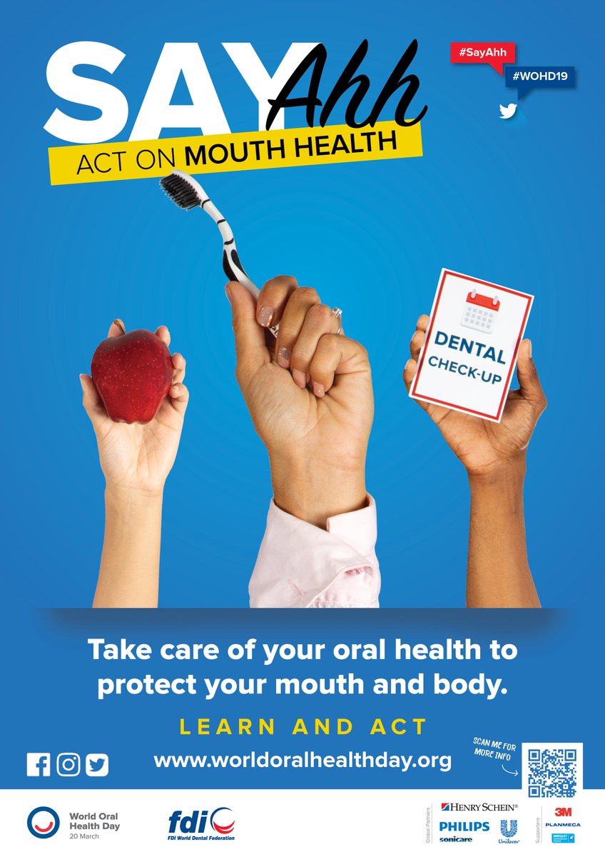 OklaDentAssoc's tweet photo. It's World Oral Health Day! Find resources you can share with your practice and patients at https://t.co/viX8q5Wc3U

Tag the ODA in your World Oral Health Day posts to show us how you celebrate!

#WHOD19 #SayAhh https://t.co/G041ibFqhS