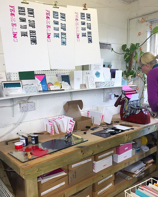 InkyandtheBeast's tweet photo. #marchmeetthemaker Day 16 (catch up!): Workspace Tidy/Mess.
Here we are mid workshop - ink spreading over everything, card racks full, prints hung up to dry, little bits of paper and washi tape cut up for make ready and home made gauge pins... If I turne… https://t.co/Kxvhjpecdv https://t.co/Q71cvi842F