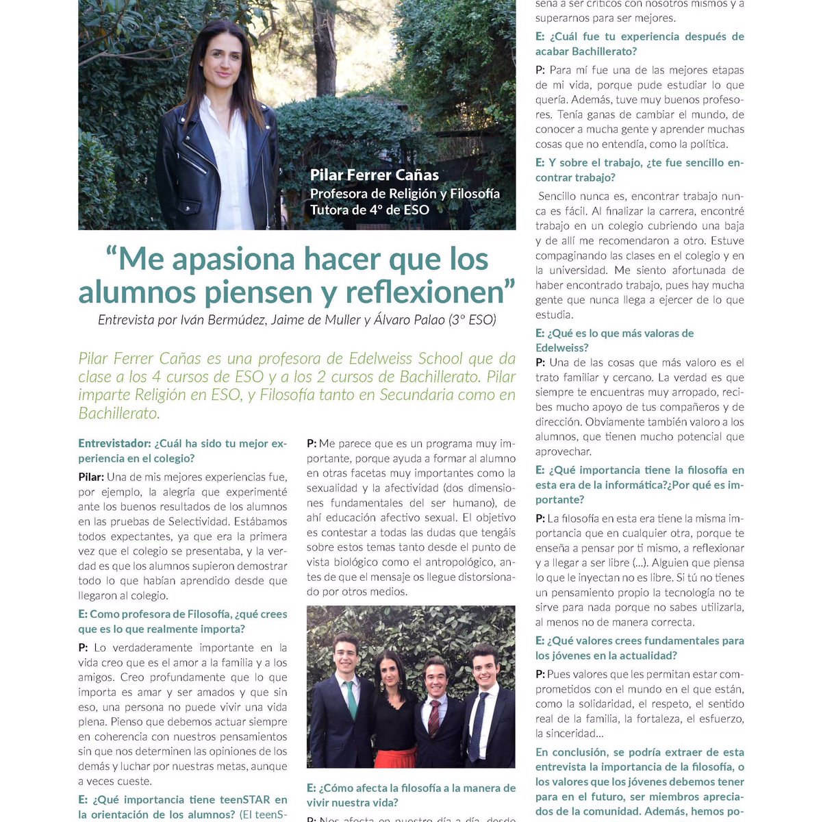 Edelweisschool's tweet photo. ¡Ya de vuelta de Fallas,recargados de energía! Antes de irnos de vacaciones repartimos en el cole el nuevo Report, con la #HappRun de portada y con la entrevista a Pilar, profesora de Filosofía... https://t.co/JUR3EksYLs… https://t.co/WMLN0qmWOc