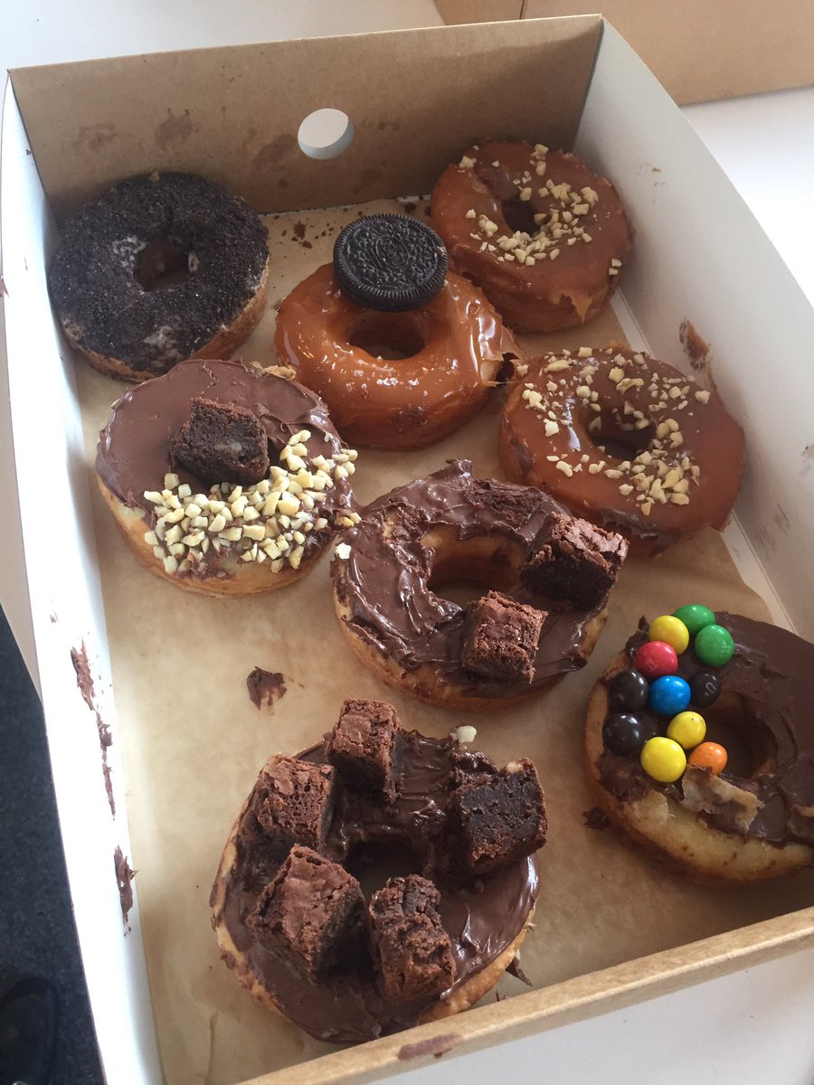 Thanks to our amazing friends over at @VROOMDigital keeping us fueled with delicious treats from <a href="/KrustBakery/">Krüst Bakery</a> 🍩🤤🤤🤤 #HumpDayHappiness #drooling