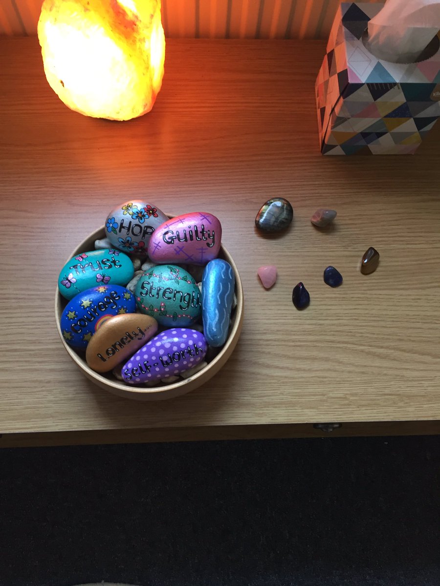 Working with emotions today ... using my fabulous pebbles and some anxiety reducing crystals - which also make great fidget tools. #parenting #Children #MentalHealthAwareness #ADHD #anxiety