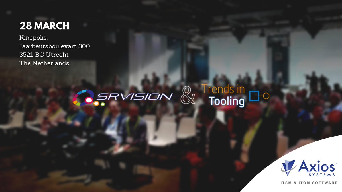 Next Thursday we will be attending the @srvision2019 event in Utrecht, Netherlands. We're delighted to have <a href="/stephenmann/">Stephen Mann</a> of <a href="/itsm_tools/">ITSM.tools</a> presenting "Is it time to change your ITSM tool" at 13:30 CET. We hope to see you there!