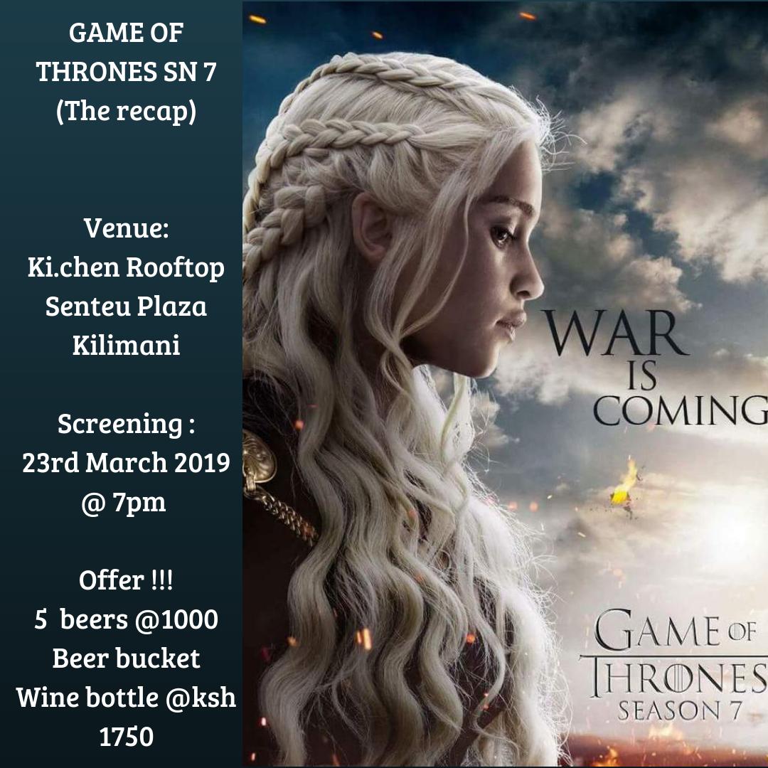 urban_kichen's tweet photo. What do you have planned for the weekend? Some good news for all our Game Of Thrones fans! Join us this weekend on the 23rd and 24th of March as we screen the first and second episode of season seven from 7.00pm as we prepare for the release of the eighth season.
See you then! https://t.co/YrKkf1qDoG