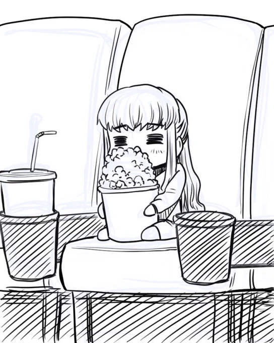 とーこさんえいがをみる 