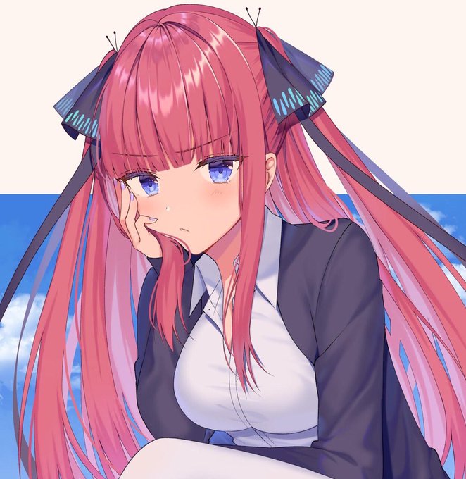 Ryu 🐉さんがTwitterに投稿した中野二乃(五等分の花嫁)のイラスト。