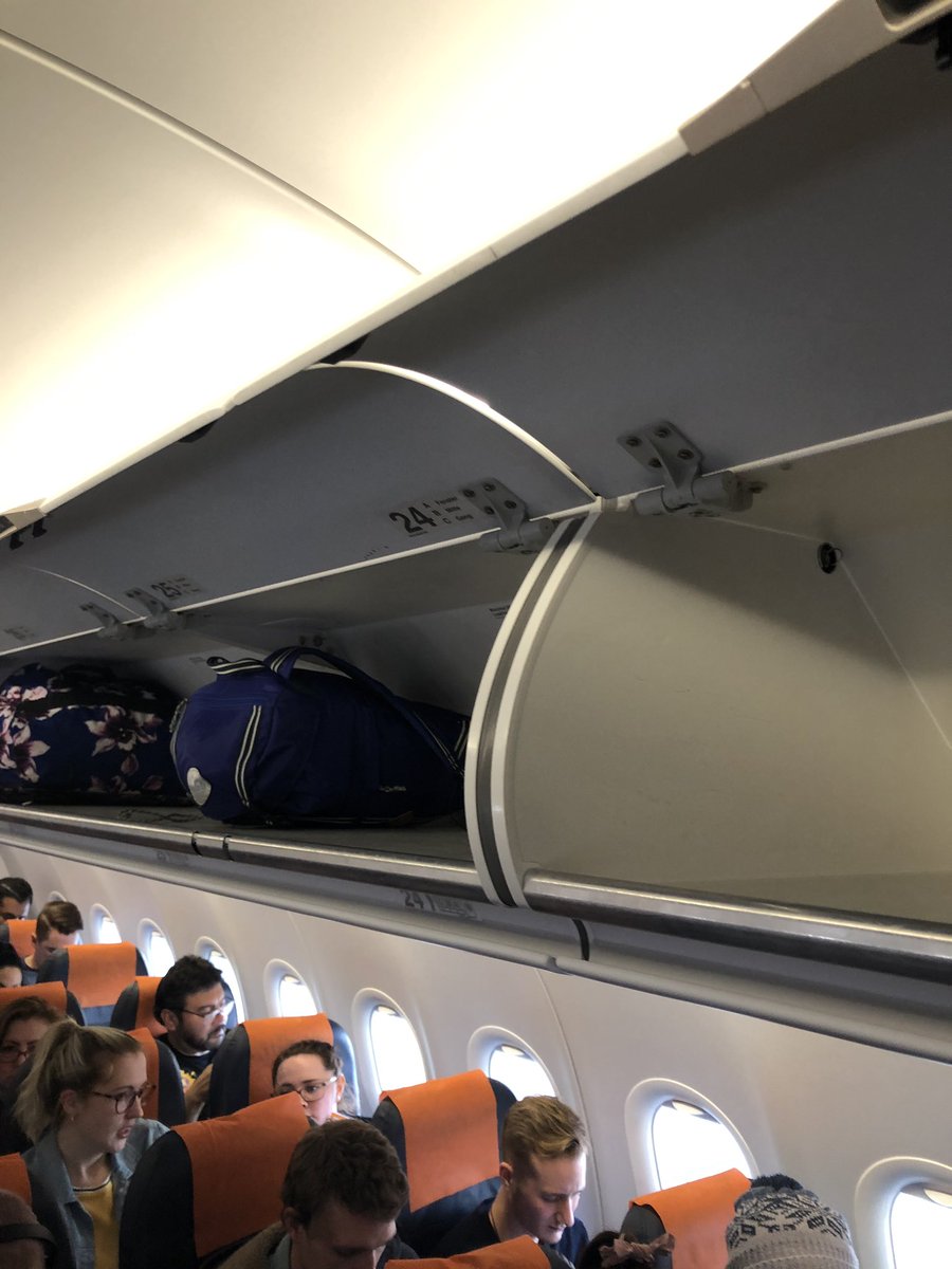 AGPafitis's tweet photo. @easyJet 2 flights now had to put hand luggage in the hold as apparently the cabin was “at capacity”.  Please see photos... not cool 👎👎👎 #easyjet #badservice https://t.co/JVDaBR86Ew