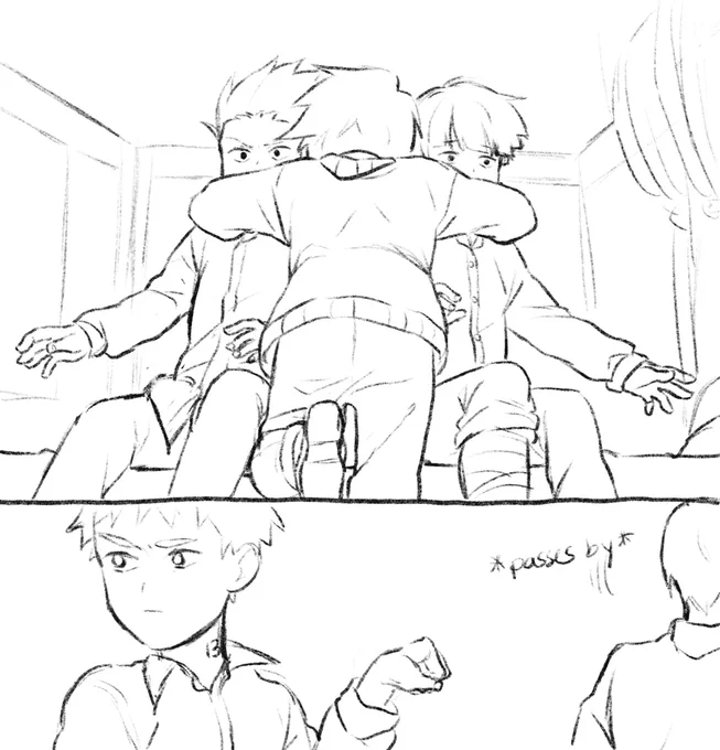 Featuring awkwardly placed terus, baby reigen, and ritsu who is a bitch even on his deathbed 