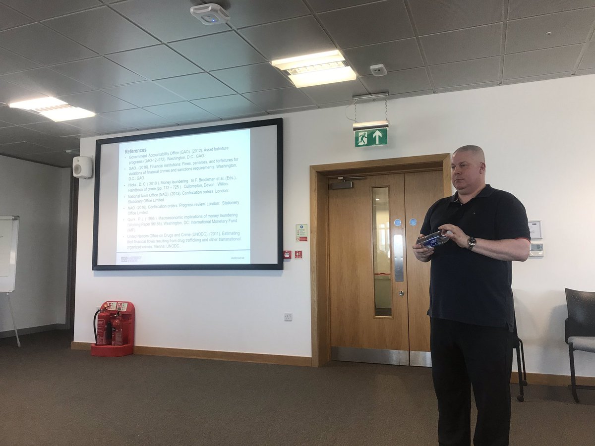 Today’s Departmental Research Seminar: Great work by Dr David Hicks - Senior Lecturer in Criminology <a href="/DerbyUni/">University of Derby</a> - giving us a sneak preview of his most recent publication on money laundering! #research <a href="/FrancJegede/">Francis Jegede</a> <a href="/MMarkflint/">Mark Flint-Freel</a> @drdavidpatton <a href="/CharVanHarg/">Charlotte Hargreaves</a> <a href="/Itarachael/">Rachael Ita</a> @DrTomDodsley