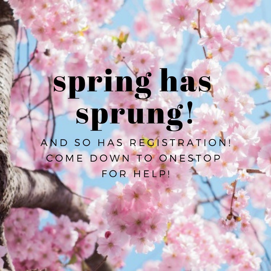 Happy spring! Make sure you get advising and pick your classes on time! #spring #uncavl