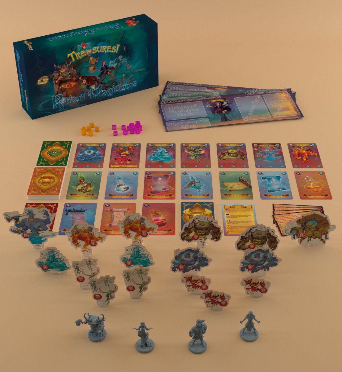 Let's not forget about #RobberyMagicians.

Our add-on doesn’t only add new heroes, 16 new monsters, 16 It also adds new mechanics, making the game more diverse. 😏 
Check the link to find out more: kickstarter.com/projects/weero…

#ForTreasures #boardgames #tabletop #bgg #kickstarter