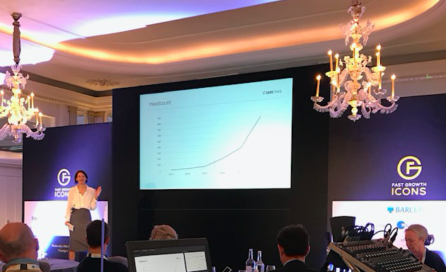 Today Poppy Gustafsson, Darktrace CEO, delivered a stellar presentation at the <a href="/FastGrowthIcons/">Fast Growth Icons</a> event, talking on how to build a billion-dollar business amid rapid growth.