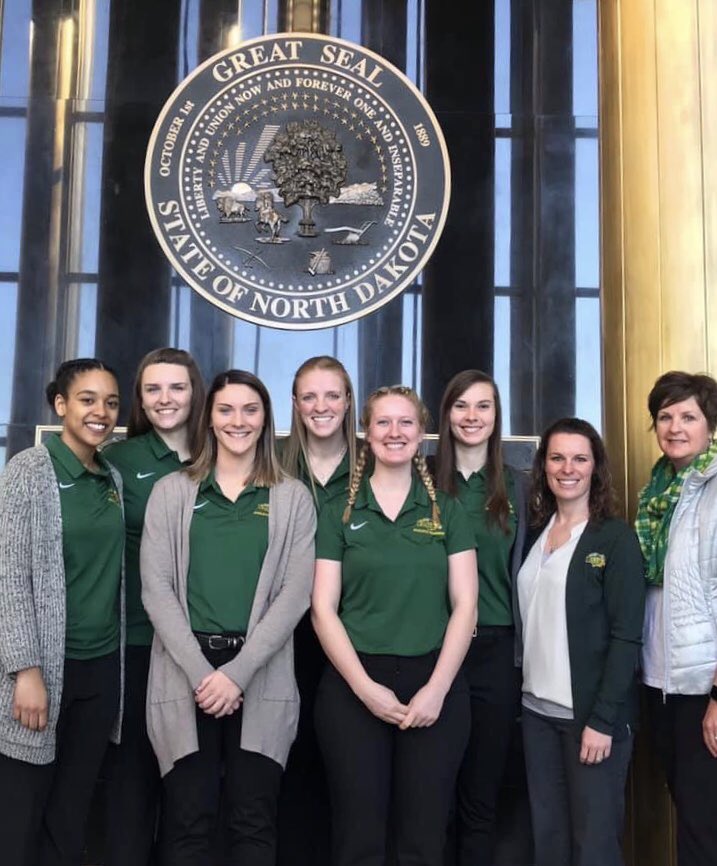 OrgNdsu's tweet photo. Thank you to Governor Burgum for meeting with athletic training students around ND and recognizing March as National Athletic Training Month. It was a great day at the capital! https://t.co/9mDTzTn8C3