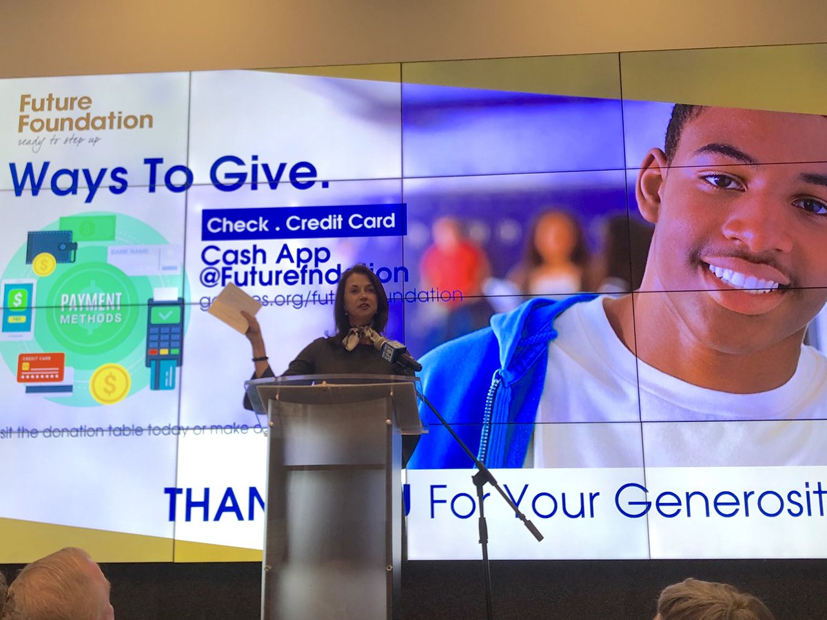 KimGreeneCEO's tweet photo. So excited to be here today at the @FutureFndation annual Keep It 💯 luncheon to hear from Metro Atlanta youth about how they directly benefit from all of the foundation’s important work. I’m inspired to do more. #FFKeepsIt100 Join me in donating today https://t.co/blJcHjhYFd https://t.co/V0zvJWLpku