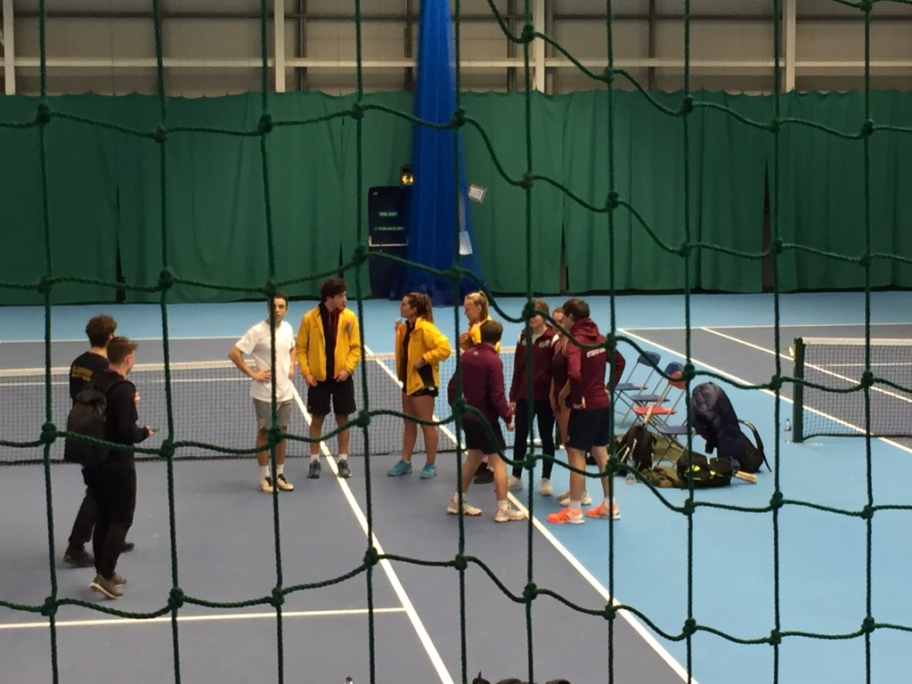 StrathUniTennis's tweet photo. Good battle against GU but Strathclyde are triumphant in the tennis. A great win for Strathclyde Tennis. Cmon #WeBleedMaroon https://t.co/MnKODJR20A