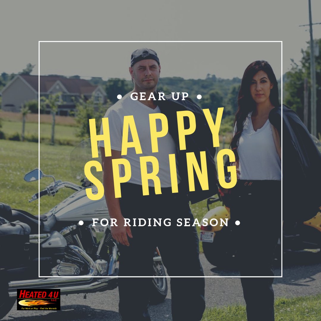 heated4u's tweet image. Spring into riding season with heated clothing! 

#FeelTheWarmth #ForWorkOrPlay #spring #springtime #ridingseason #heatedclothing #heatedgear #motorcycle #motorcycles #motorcycleclothing #motorcyclegear #riding