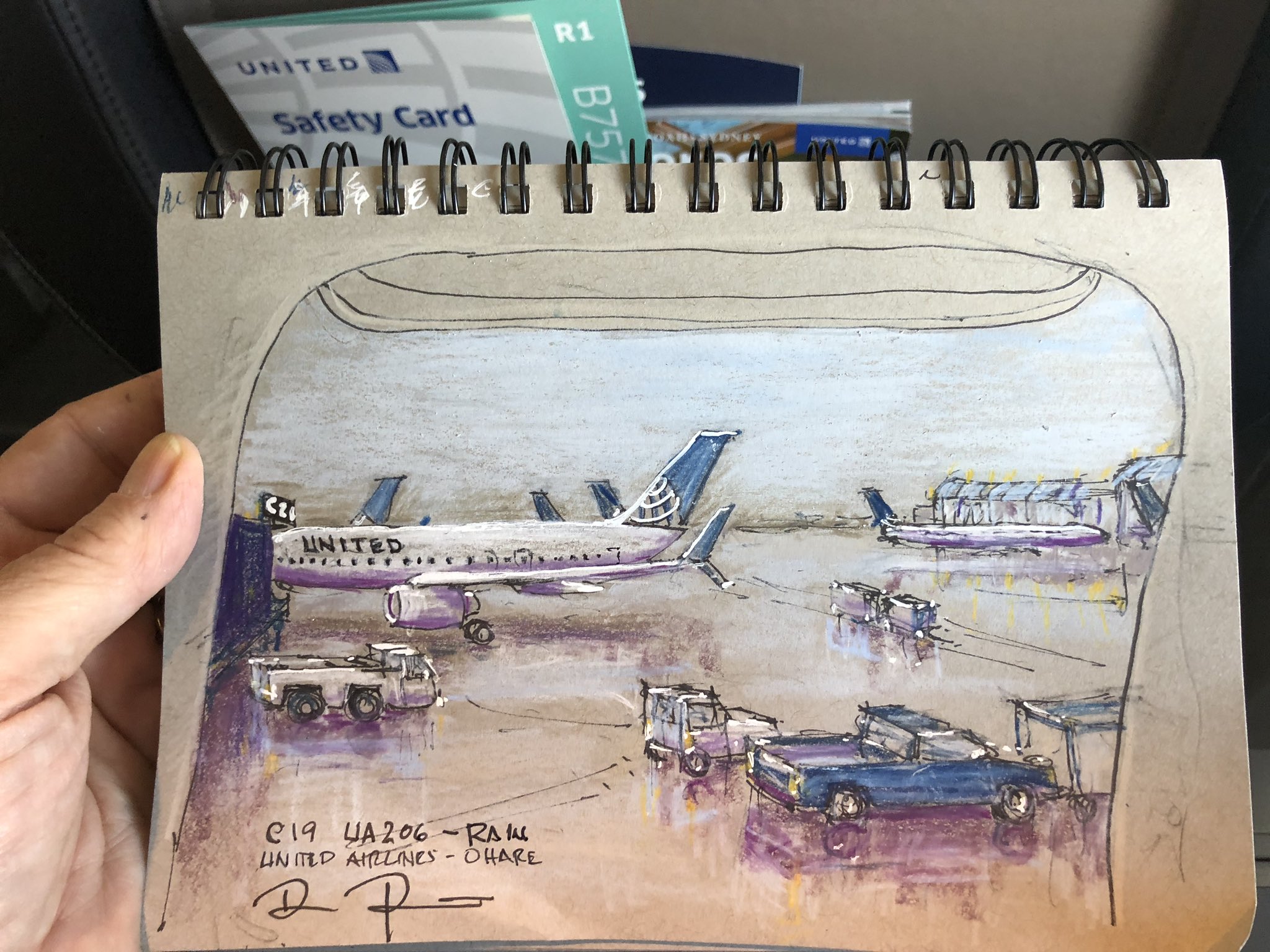 United Airlines on Twitter: "@robertsaia David, you are very talented. That is a beautiful sketch. Thank you for sharing with us. ^MT" / Twitter