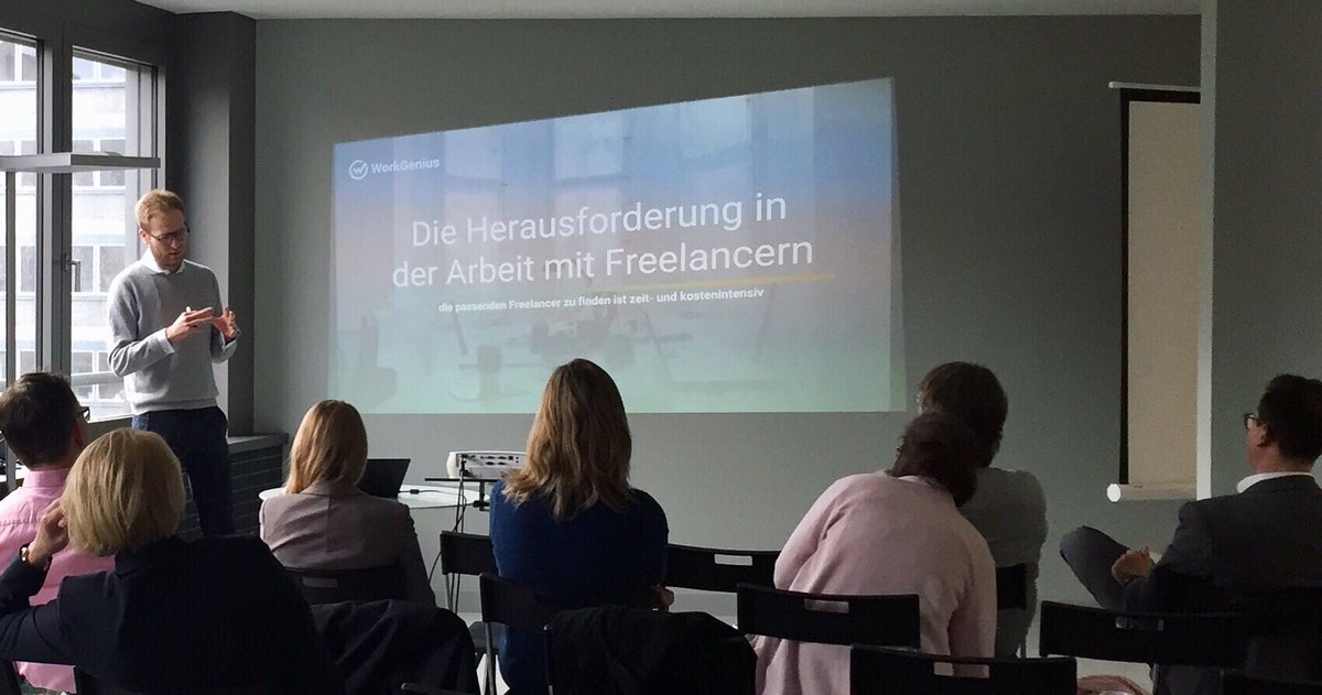 WorkGeniusHH's tweet photo. Today we hosted a talk with HR experts about #freelancer. Daniel, CEO & Co-founder, highlighted: "Working with large teams of freelancers is still challenging. It is time to overcome those challenges and to make freelancing finally enterprise-ready". #WorkGenius #digitalworkforce https://t.co/HUyOkuvFNP