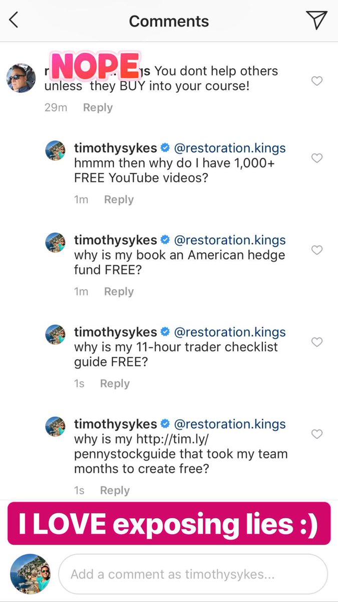 timothysykes's tweet photo. It’s fun to expose liars and ingrates who take for granted all my hard work that I give away for free...see my FREE https://t.co/LZD2Yz9Opu and https://t.co/SKdarBuL7k and watch my https://t.co/x4O6VGZgmp and watch EVERY fucken https://t.co/6oLl0jCQT5 video too! https://t.co/0q01l9AEQr