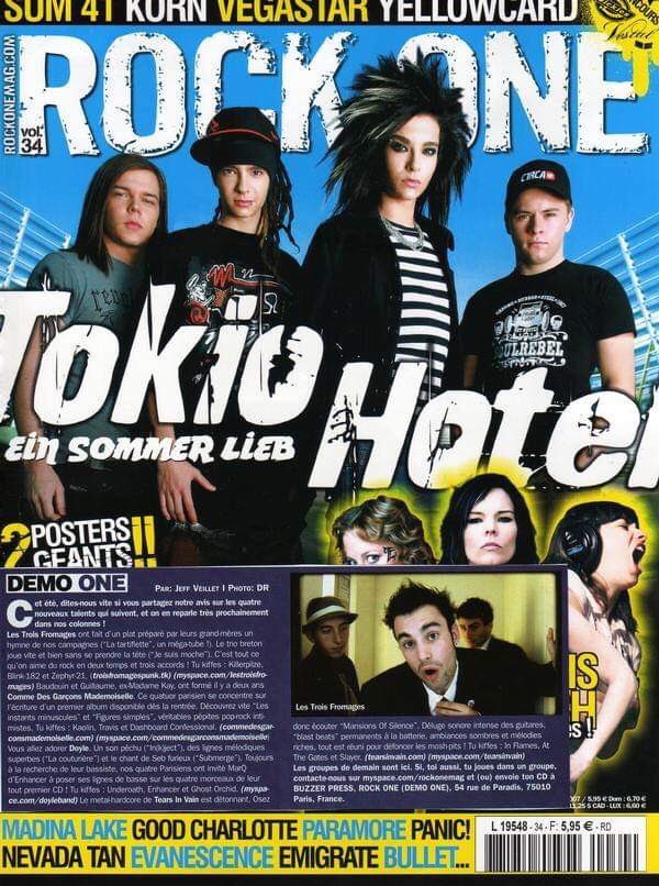 les3fromages's tweet photo. 📜 Old Stuff ... Et ouais ! On a eu notre photo dans #RockOne ! Avec @tokiohotel en couv', c'est pas la classe à Dallas ? 😎

#PunkRock #Punk #RockFrancais #RockNDrole #Humour #France #Musique #Music #Groupe #RockOne #Magazine #TokioHotel https://t.co/BqwhVXzdro