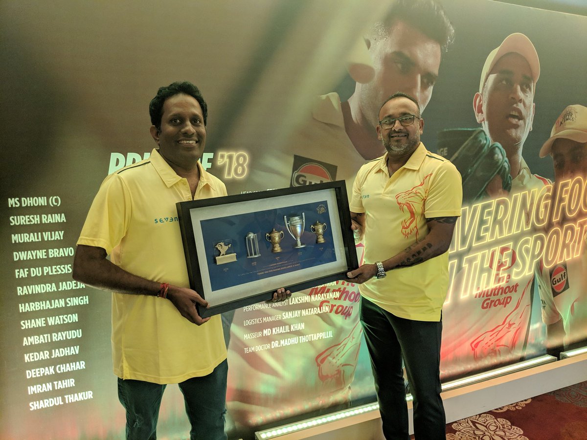 ChennaiIPL's tweet photo. Our super support staff who've been part of the entire #yellove journey! #WhistlePodu 🦁💛 https://t.co/sOC2k06sWR