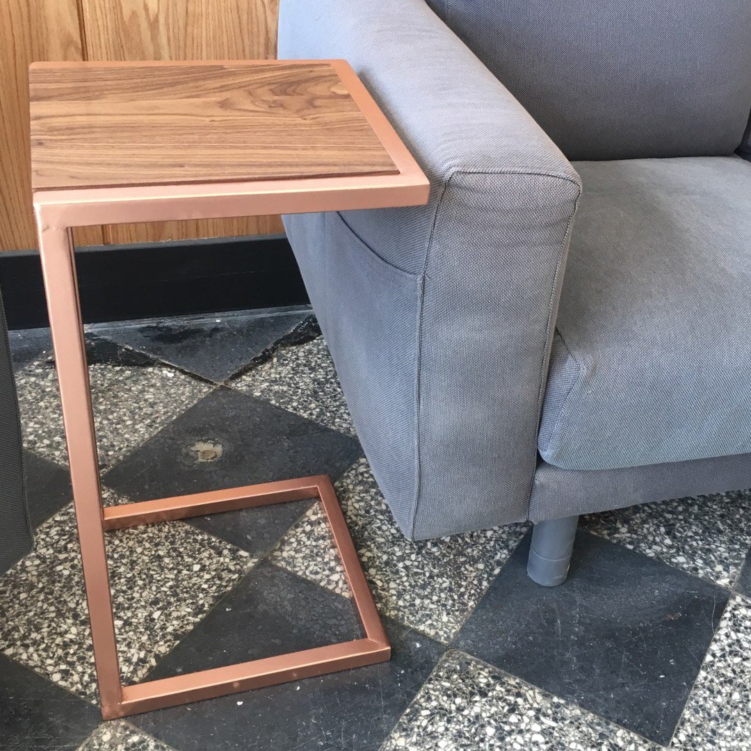 made_stl's tweet photo. ππ Alex P.'s "rose gold" side table has us weak in the knees. Show this man some support for an amazing project! #represent #rosegold #makeithere #stl #makersgonnamake #weldingclasses #mixedmedia #transmedia https://t.co/LcCNoQs8Qa