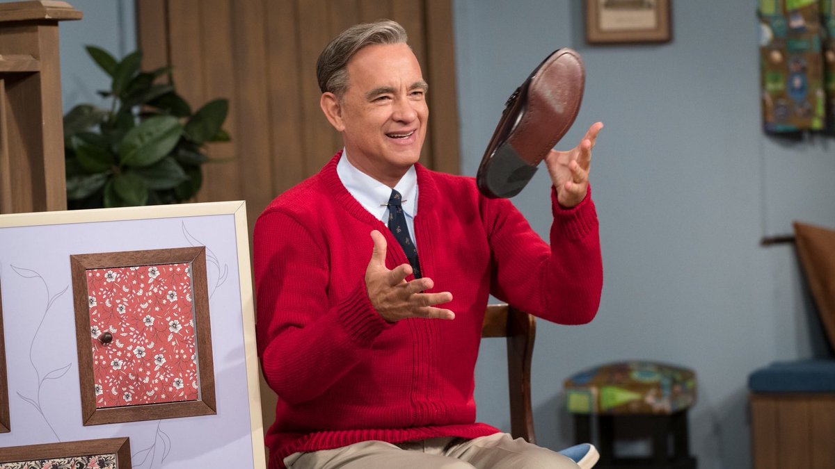 whateverculture's tweet photo. Take our money now... 

To celebrate the late Mister Rogers birthday, #ABeautifulDayMovie releases new photos of Tom Hanks as the icon, Fred Rogers 👔 https://t.co/p8J3duoSiz