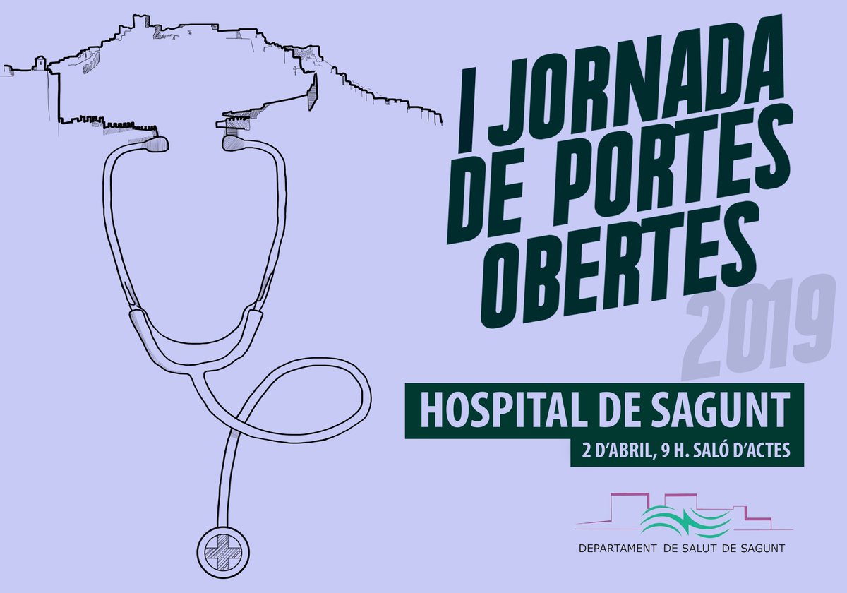 Jordi_Garri's tweet photo. Jornada de Puertas Abiertas del  Hospital de Sagunt @GVAsagunt, el próximo 02 de Abril a las 09:00 h en el Salón de Actos. Estáis todas y todos invitados a conocer nuestro hospital y nuestras especialidades ( MFyC, Cirugía General, Traumatología, Medicina Interna y Oftalmología) https://t.co/GDkoToVgva