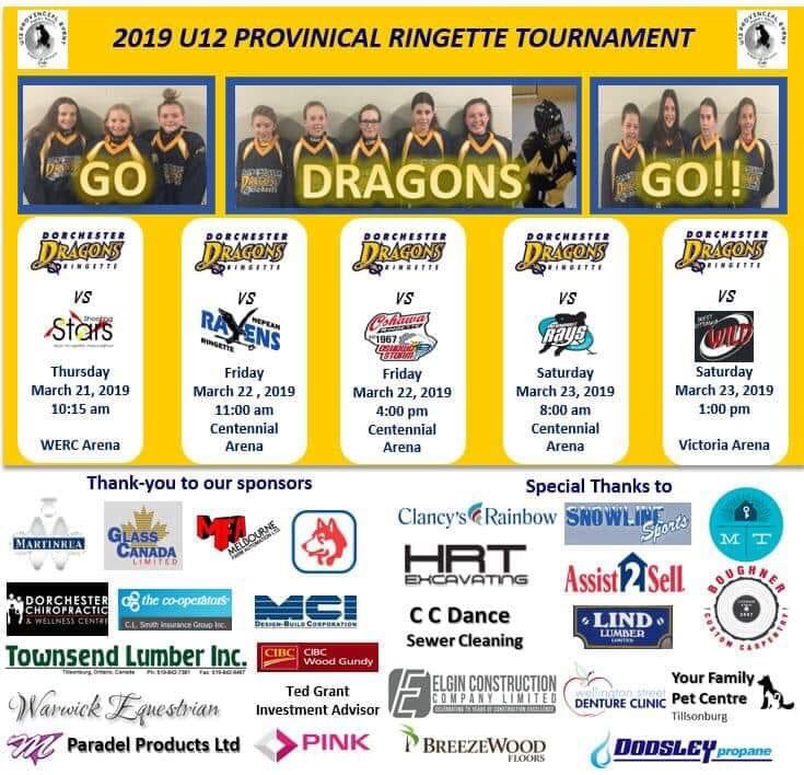 Proud Sponsors. Bring home the win young ladies !!!