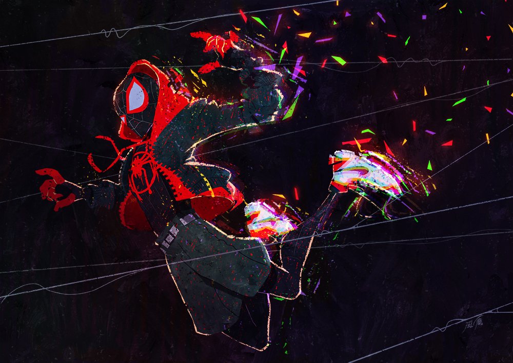 「スパイダーバース最高でした。業界の新しい共通言語になりそうですね。#スパイダーバ」|並木風磨のイラスト