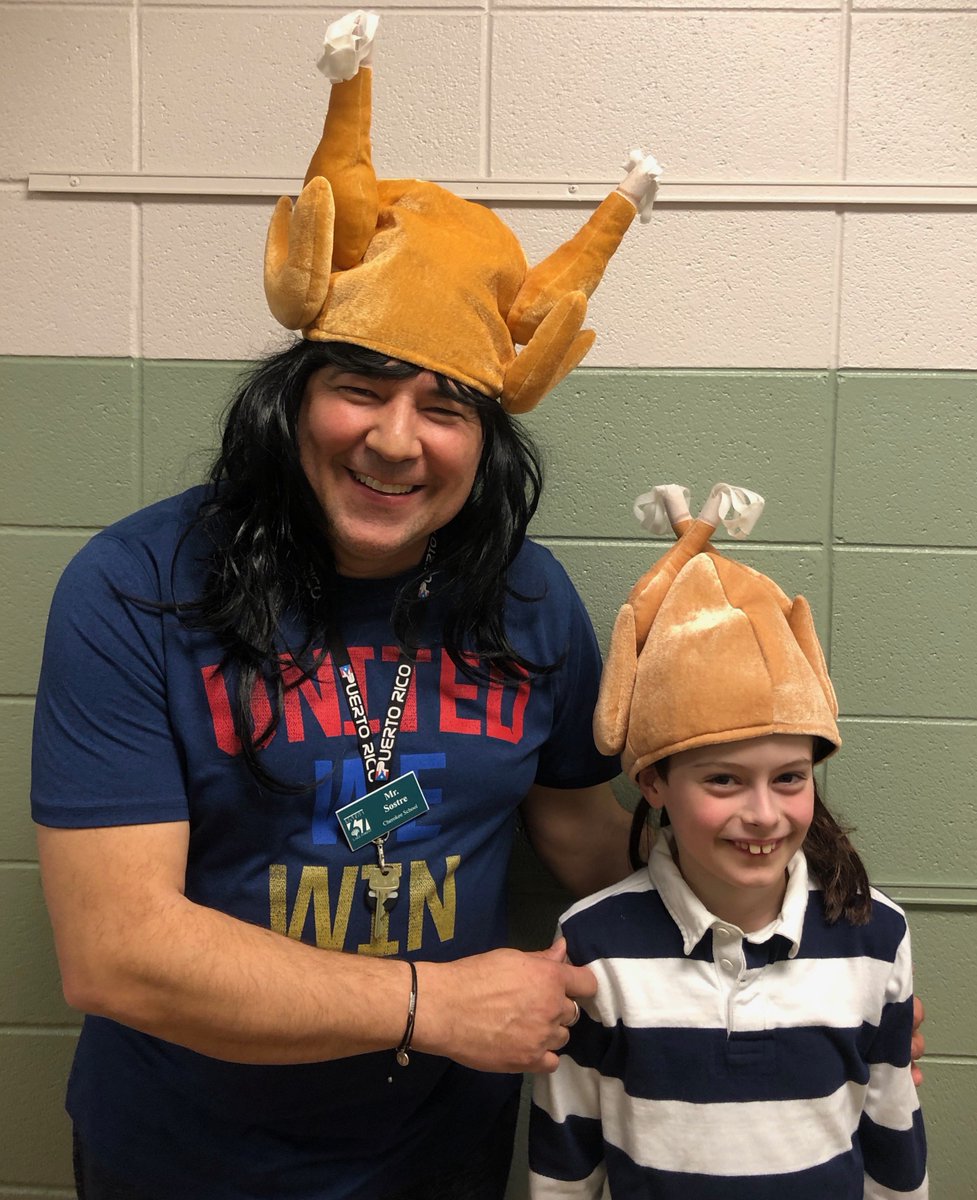 Twinning on Crazy hair/hat day for Spirit Week!!!! <a href="/LakeForestSD67/">Lake Forest School District 67</a> #cherokeeinspires #Findingjoy67 #schoolspirit
