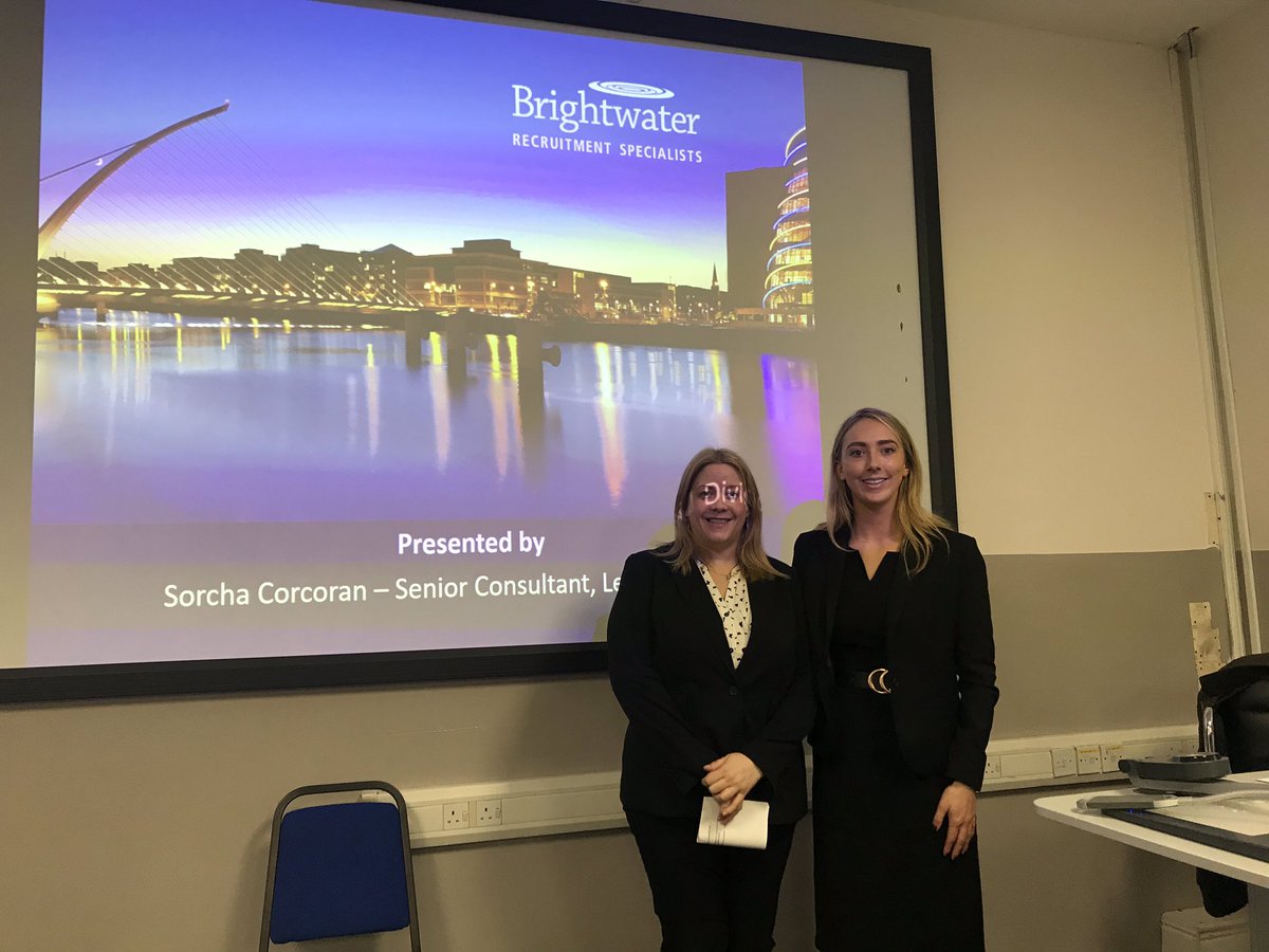 brightwater98's tweet photo. Sorcha Corcoran Senior Consultant with our legal division with Siobhan McDonald of the Institute of Legal Executives at @griffithcollege this evening. For all info on a career as a legal executive, contact Sorcha on s.corcoran@brightwater.ie or call 01 6621000 https://t.co/9yUKmCm6lh