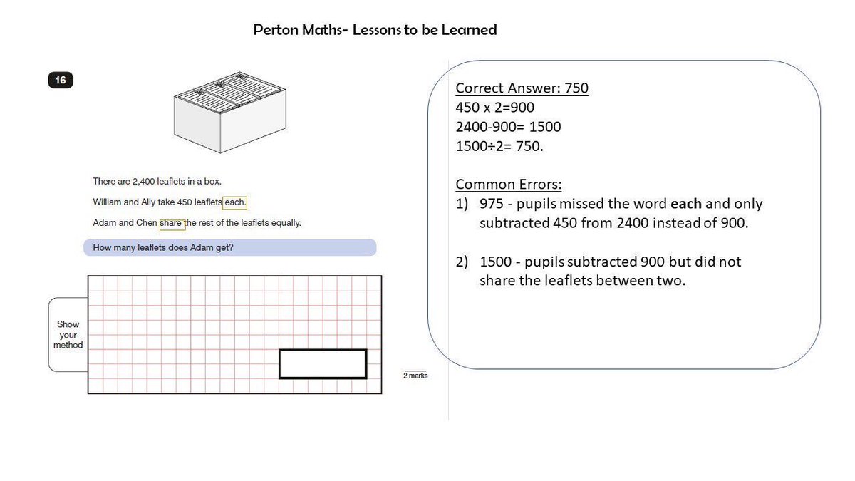 PertonMaths's tweet image. A few reminders for year 6 to look at before next week’s mock papers. These are some of the common mistakes made in the last tests. 
#PertonMaths #lessonstobelearned