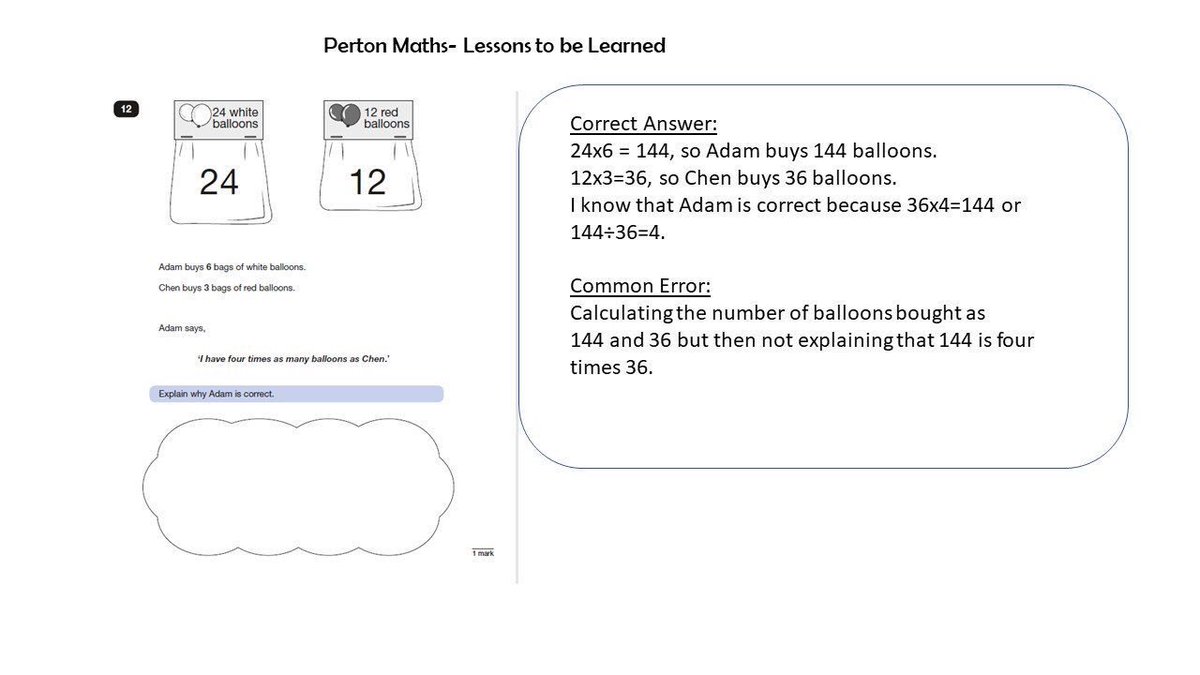 PertonMaths's tweet image. A few reminders for year 6 to look at before next week’s mock papers. These are some of the common mistakes made in the last tests. 
#PertonMaths #lessonstobelearned