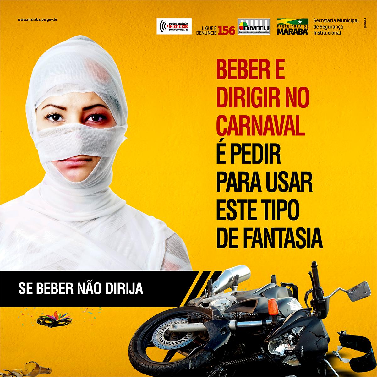 gammavc's tweet photo. A campanha do Departamento de Trânsito de Marabá para a prevenção de acidentes no período de Carnaval, trouxe uma mensagem forte sem perder o foco da sazonalidade. 
#gammavc  #educaçãonotransito #carnaval2019 #prefeiturademaraba https://t.co/VgMqnD9n3T