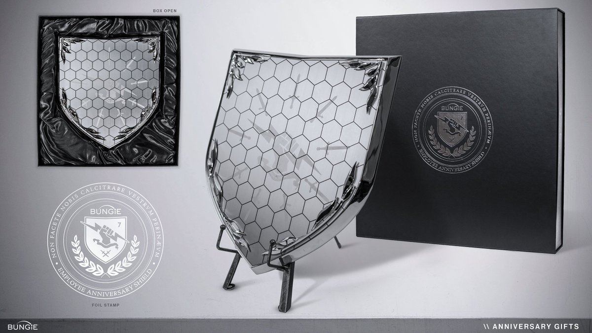 JosephBiwald's tweet photo. I had the opportunity to design and concept the Bungie employee anniversary gifts. This was a unique project to work on and visualize with the VizD and Licencing team at @Bungie   https://t.co/yUHQrilPss https://t.co/WThFHbI4xC