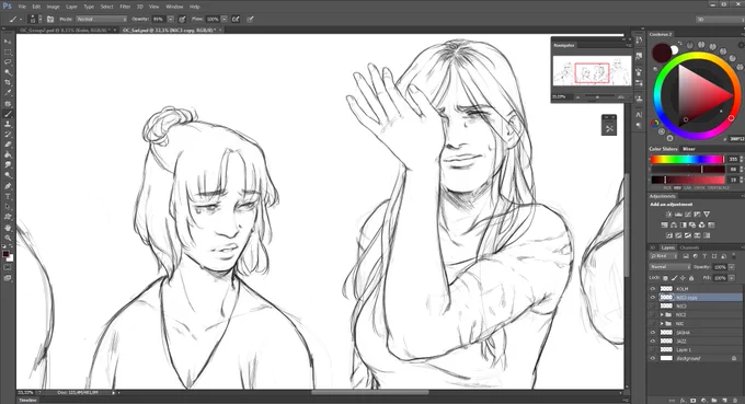 I also drew all of them crying and sobbing when I was in a mood ! ?✨ this made me love my two ladies so much more, aren't we all horrible parents :') 