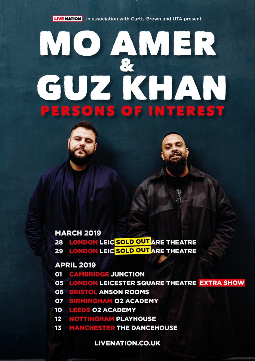 realmoamer's tweet image. UK TOUR DATES! 

—————

Persons of Interest Tour W/ my brothers @guzkhanofficial &amp;amp; @ciphasounds opening! 
London is SOLD OUT and so we added another LONDON date. 

—————

Get your ticket at livenation.co.uk 
#MoLove #PersonsofInterest