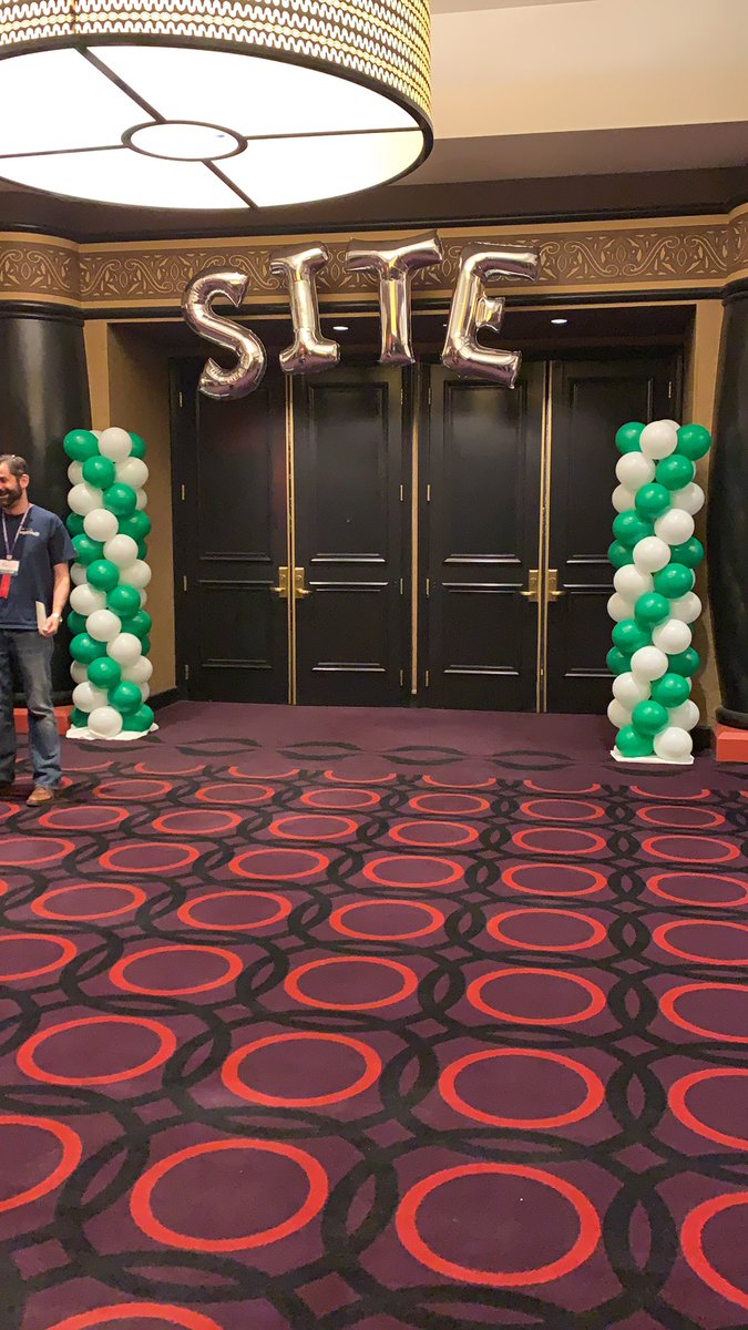 desertjul's tweet photo. Waiting for the doors to open to set up #posterpresentation at #SITE2019 I get to talk about my undergraduate class and my students💖 #nmsu #nmsuldt #EDLT368M71 #ilovemystudents Of note, I love my graduate class and students too! #EDLT579672 https://t.co/QCl5gY6hJH