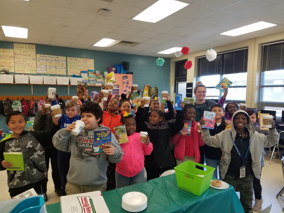 Book Tasting in Mrs. Becerra's 3rd grade class.  Tasted good! #AydenAngels