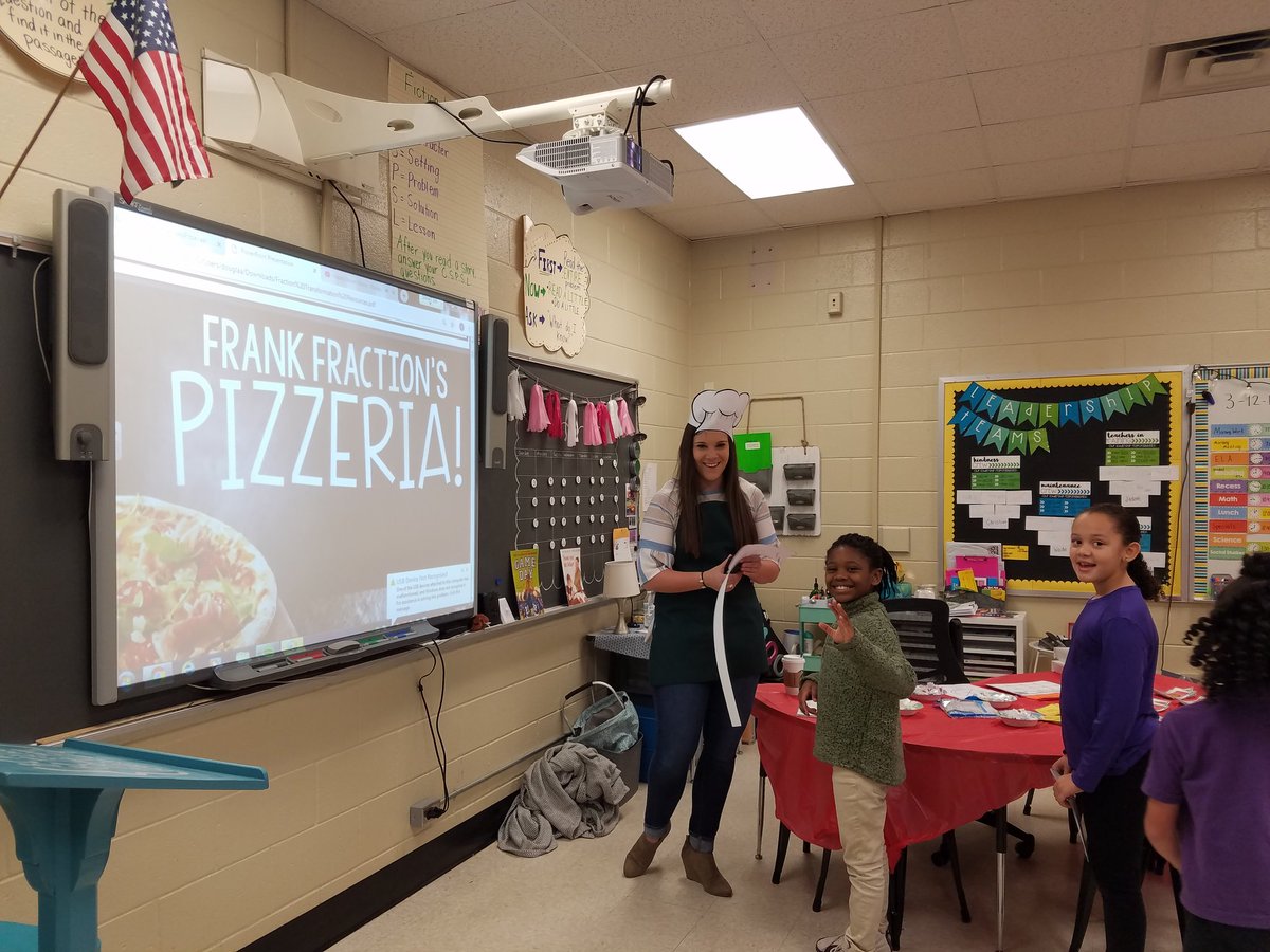 Not to be outdone, Ms. Douglas focused on fractions with Pizza Pies on Pi Day.  #AydenAngels