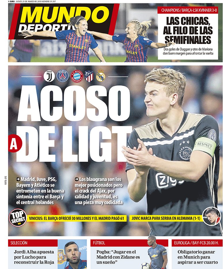 Hola, aquí os dejamos la portada de este jueves #portada #deporte https://www.mundodeportivo.com/elotromundo/actualidad/20190321/461151223621/portada-mundo-deportivo-jueves-21-de-marzo-de-2019.html …