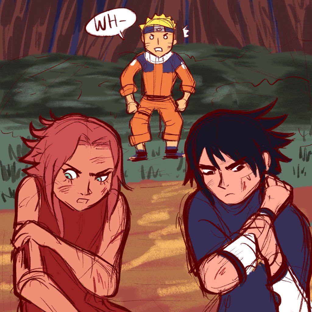naruto au where its the chunin exams but they also act like middle schooler...