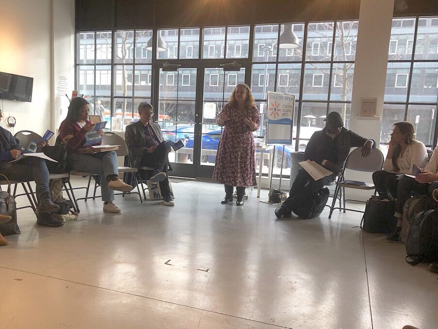 downtownsinyc's tweet photo. The @sichamber was happy to host the 2019 @CoroNewYork #NeighborhoodLeadership cohort on a tour of #downtownSInyc. Thank you to all the community partners who participated including @SI_Tourism, #Errigos, @GioNYC1, the #AngiuliGroup, @StatenArts, and @CargoCafeSI! @NYC_SBS https://t.co/uYQAH8dny2